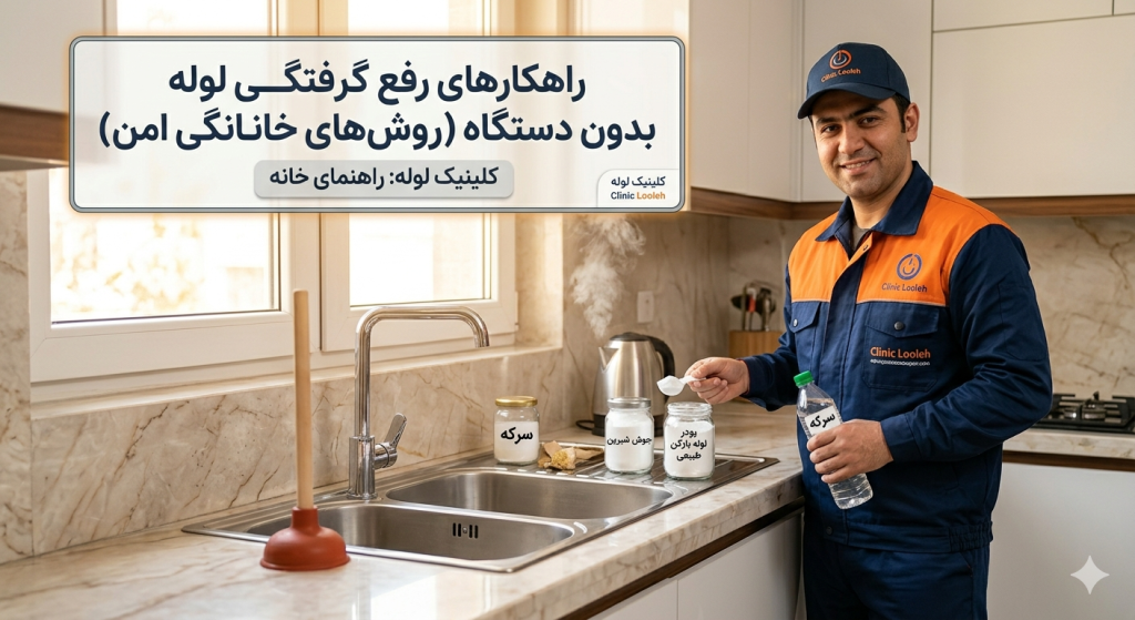 رفع گرفتگی لوله بدون دستگاه