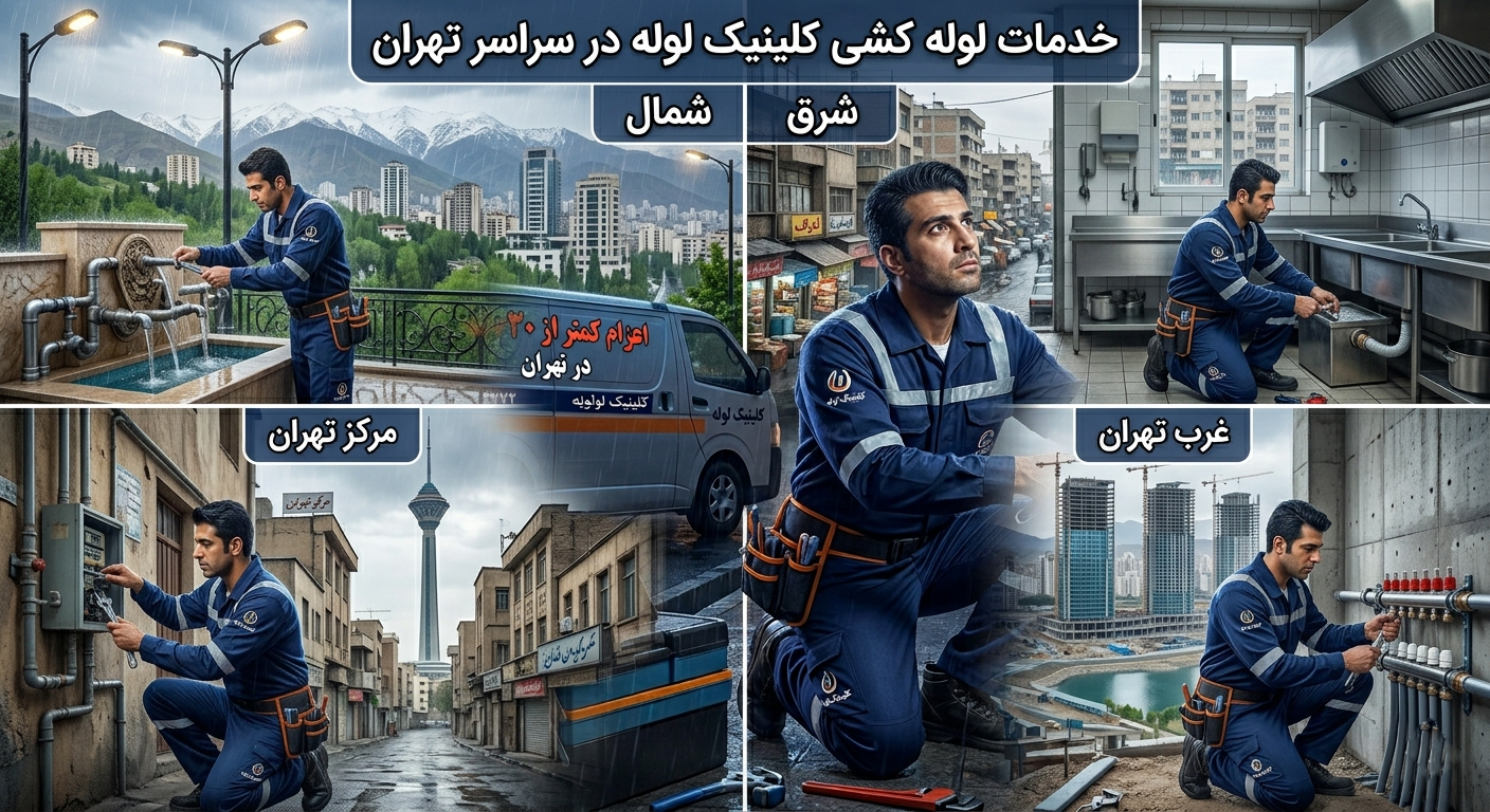 3. خدمات لوله کشی ساختمان در مناطق مختلف تهران